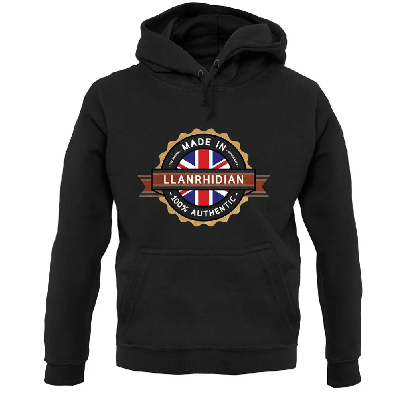 Made In Llanrhidian 100% Authentic Unisex Hoodie Hoodie with Hem Frayed Vintage Worn