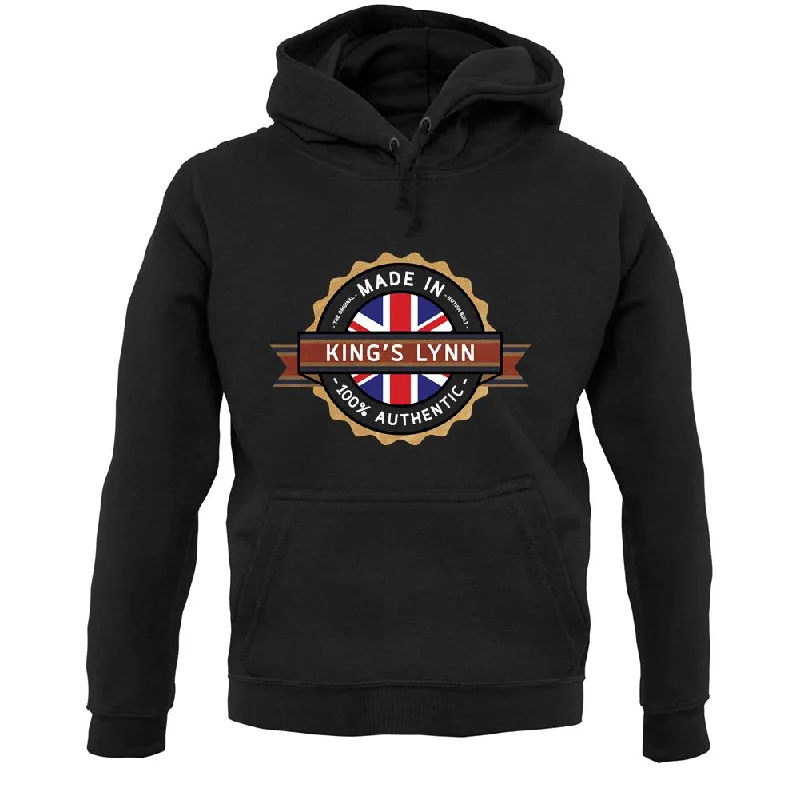 Made In King'S Lynn 100% Authentic Unisex Hoodie Hoodie with Snap Buttons Easy Quick