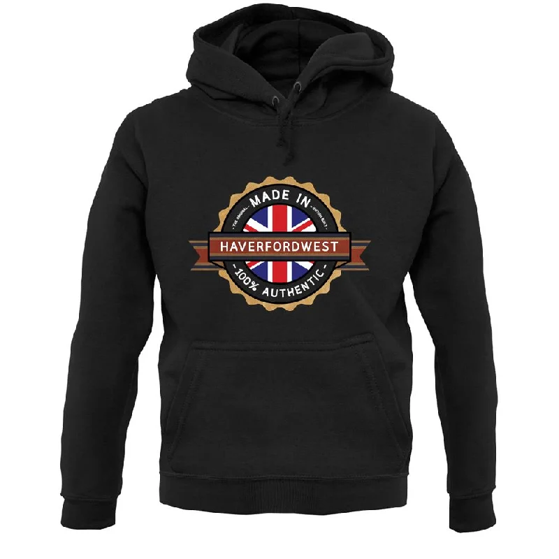 Made In Haverfordwest 100% Authentic Unisex Hoodie Hoodie with High-Low Hem Asymmetrical Trendy