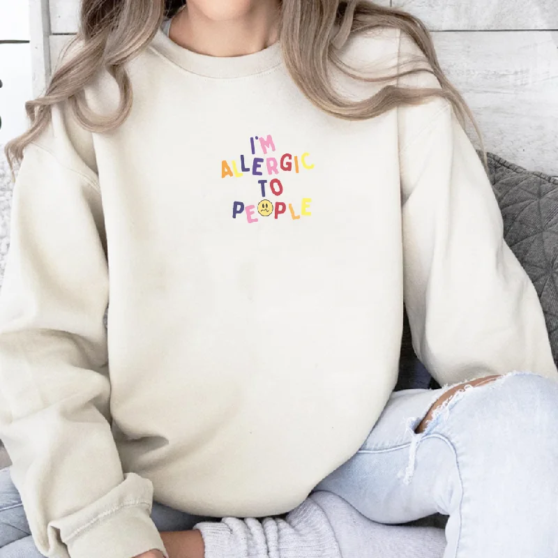 I'm Allergic To People Women's Sweatshirt Hoodie with Lining Warm Insulated