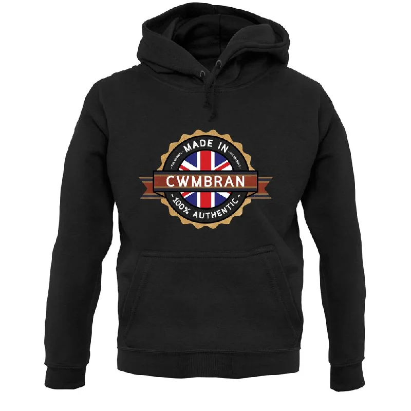 Made In Cwmbran 100% Authentic Unisex Hoodie Hoodie with Drawstring Waist Adjustable Fitted