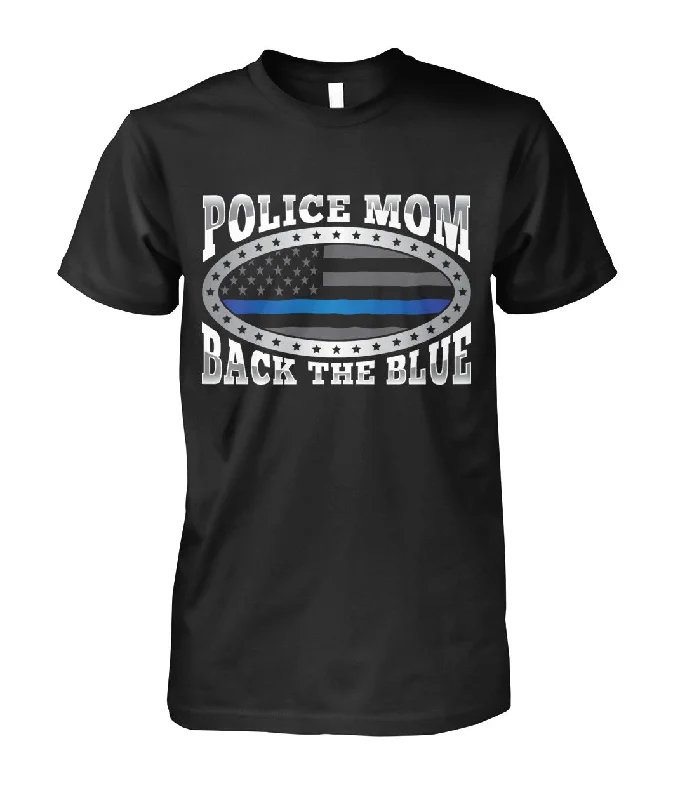 Police Mom Back The Blue Shirts and Hoodies Hoodie with Mesh Breathable Sporty