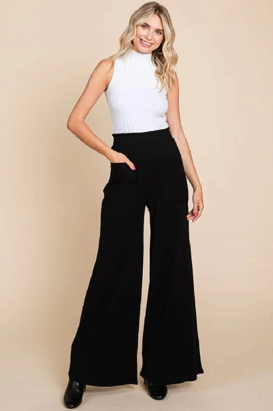 Culture Code Full Size High Waist Wide Leg Pants Relaxed Fit Trousers