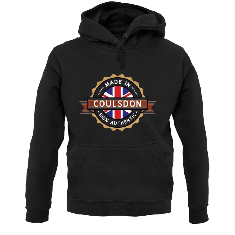 Made In Coulsdon 100% Authentic Unisex Hoodie Hoodie with Pocket Utility Practical