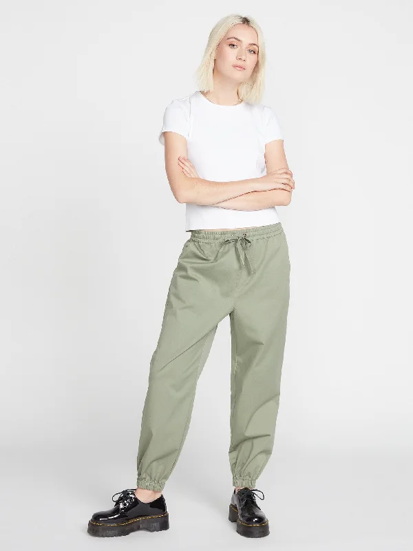 Frochickie Jogger Pants - Light Army Lightweight Linen Pants