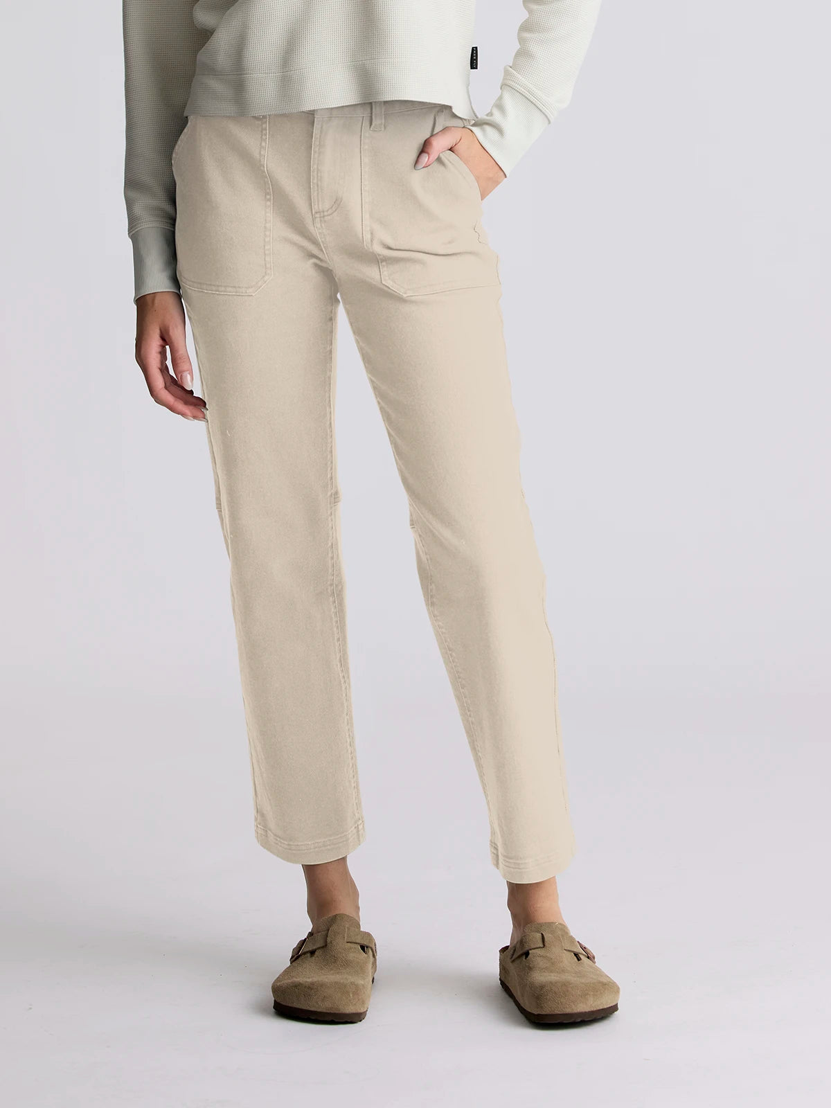 Women's Folly Twill Pant - Stone Chic Slim Fit Pants