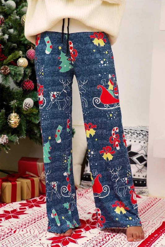 Christmas Straight Leg Pants Fashionable Tapered Leg Pants