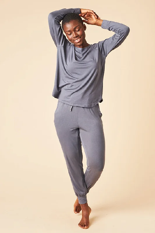 Relaxed Long Sleeve Top + High Waisted Harem Pant High-Waist Yoga Pants