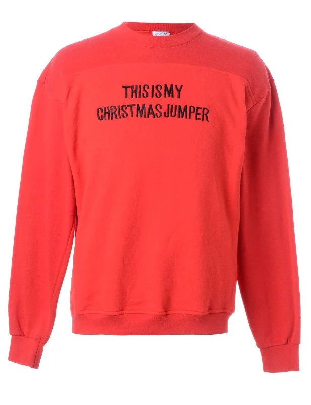 Label This Is My Christmas Sweatshirt Hoodie with Snap Buttons Easy Quick