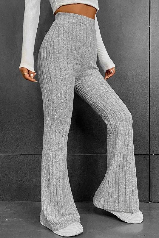 Ribbed Long Pants Classic Straight Pants