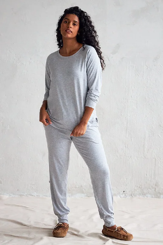 Relaxed Long Sleeve Top + Harem Pant Stylish Elastic Waist Pants