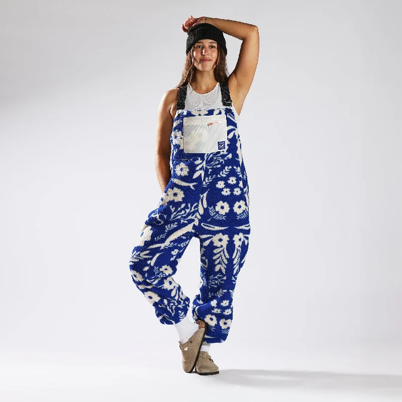 Unisex Society Fleece Overall Pants - Society Electric Blue Chic Capri Pants