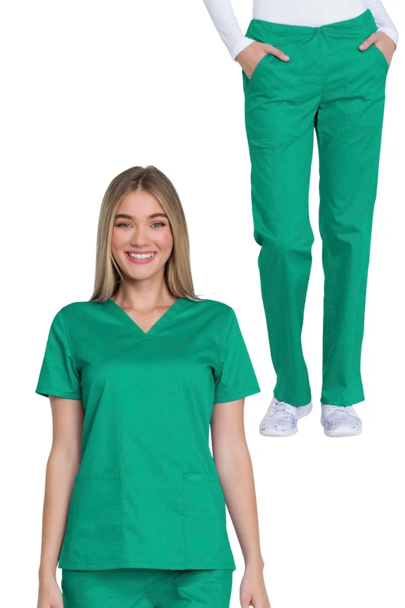 Dickies Industrial Women's Tall Pants Scrub Set | Surgical Green Lightweight Jogger Pants