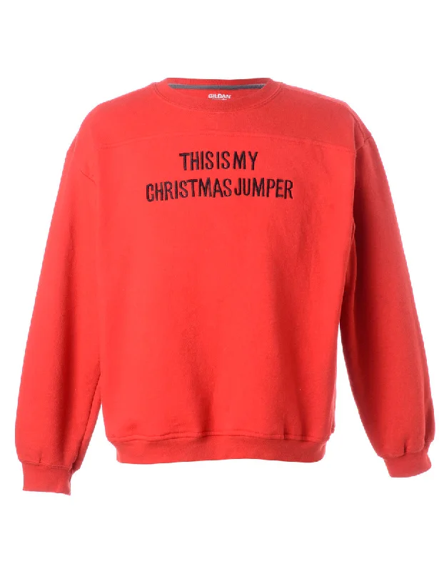 Label This Is My Christmas Sweatshirt Hoodie with Magnetic Closure Innovative Modern