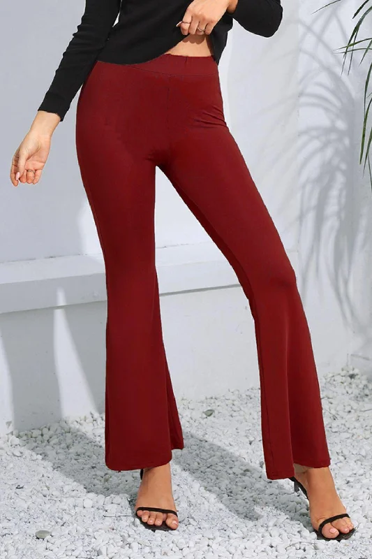 High Waist Long Flare Pants Soft Sweatpants Style