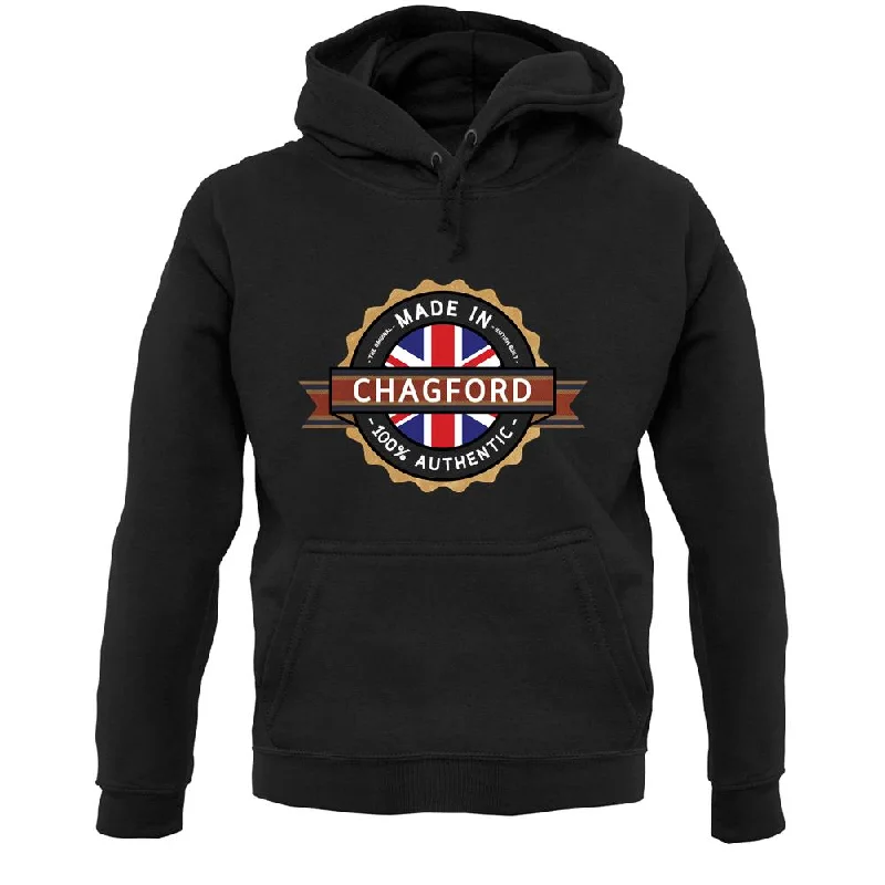 Made In Chagford 100% Authentic Unisex Hoodie Hoodie with Hem Applique Textured Unique