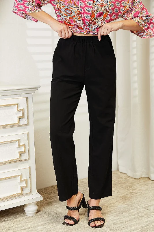 Double Take Pull-On Pants with Pockets Soft Stretch Leggings