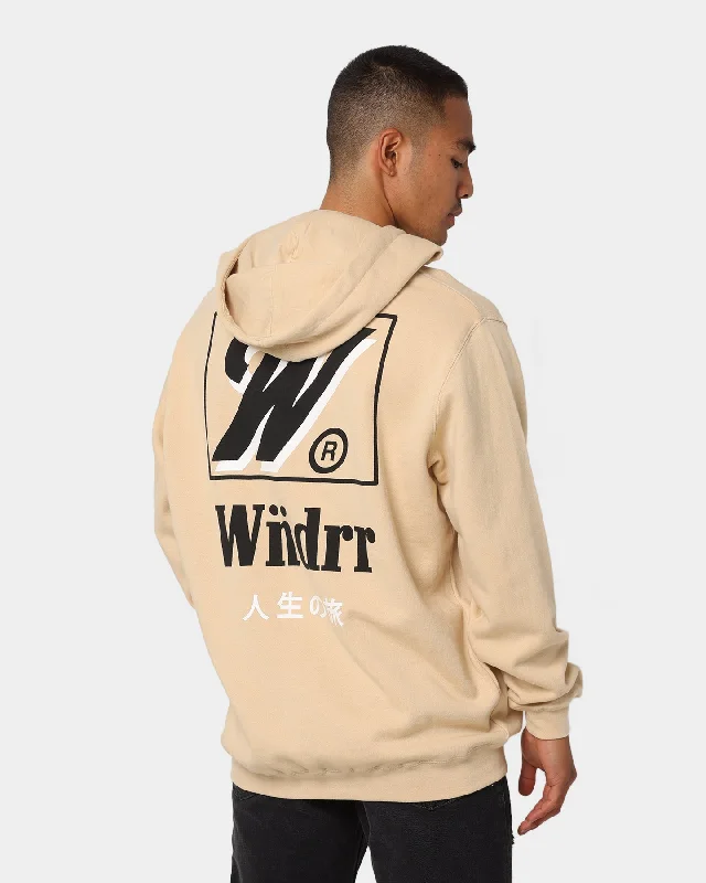 WNDRR Maxwell Hoodie Tan Hoodie with Thumb Holes Functional Cozy