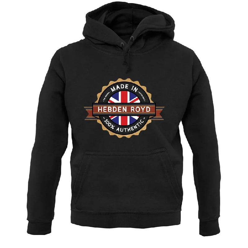 Made In Hebden Royd 100% Authentic Unisex Hoodie Hoodie with High Neck Warm Protective