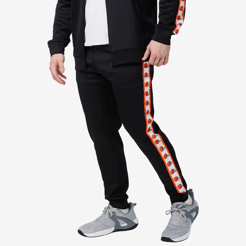 Cleveland Browns Stripe Logo Track Pants Trendy Wide-Legged Trousers