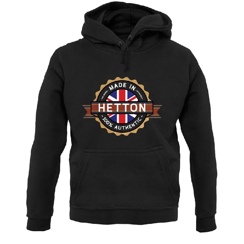 Made In Hetton 100% Authentic Unisex Hoodie Hoodie with Frayed Bohemian Relaxed