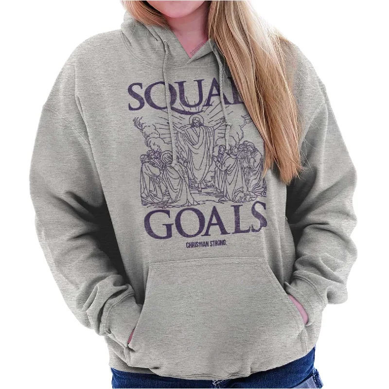 Jesus Squad Goals Hoodie Hoodie with Slim Fit Tailored Modern