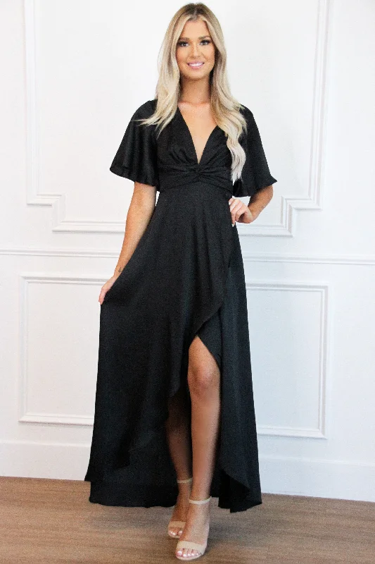 Before You Go Maxi Dress: Black Stylish Boho Chic Maxi Dress