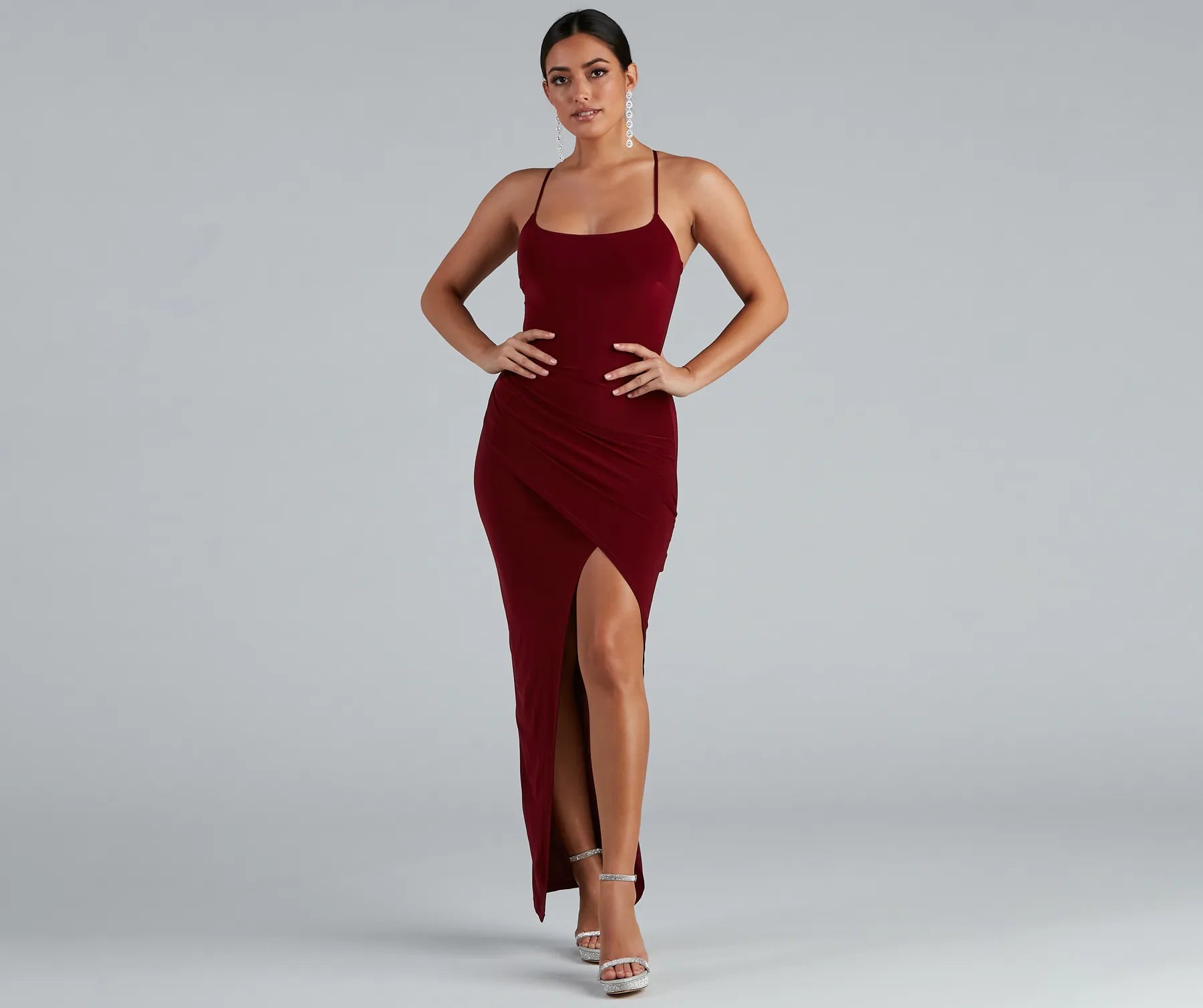 Get The Scoop Maxi Dress Stylish One-Shoulder Maxi Dress