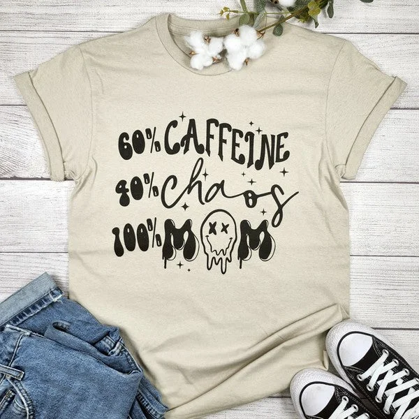 60 Caffeine 40 Chaos - Graphic T-shirt Oversized T-Shirt Spandex breathable