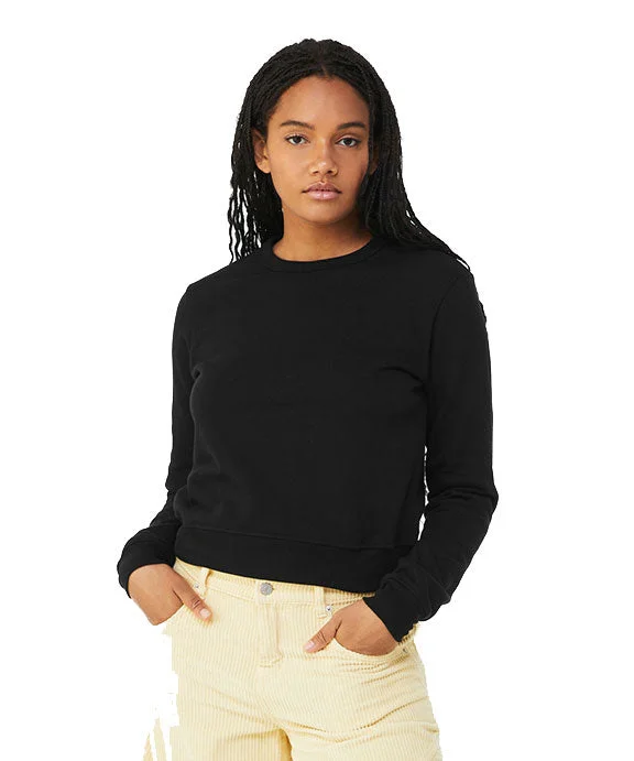 7511 - Bella + Canvas Ladies Classic Pullover Crewneck Sweatshirt Silk Blend Satin Velvet