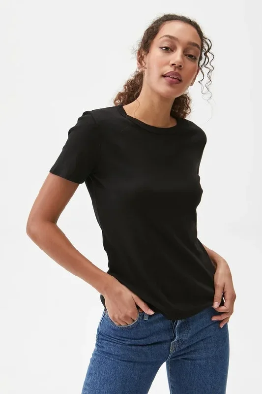 Mady Supima Crew Neck Tee Zippered Buttoned Snapped