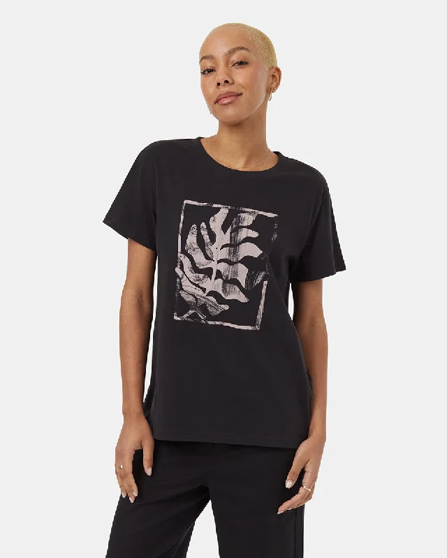 Regenerative Series Leaf T-Shirt Sequined Glittery Shiny