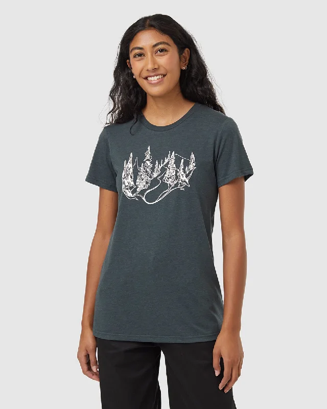 Snowy Trees T-Shirt Layered Multi-layer Single Layer