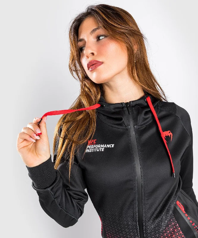 Sweatshirt à capuche UFC Venum Performance Institute - Pour Femmes - Noir/Rouge Casual Formal Business