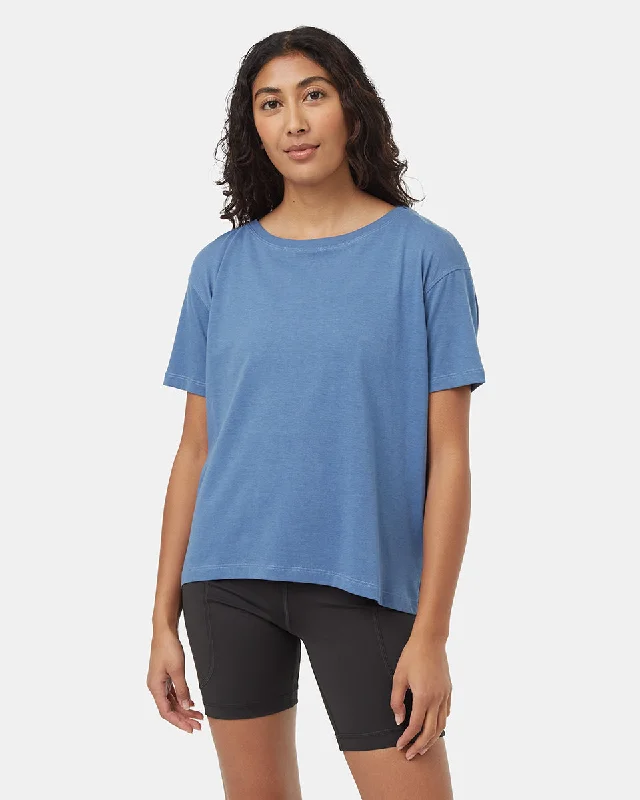 TreeBlend High Low T-Shirt Thin T-Shirt Open Front Quick Dry