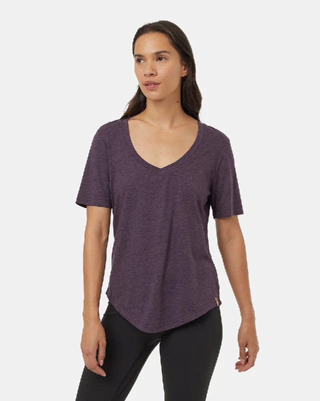 TreeBlend V-Neck T-Shirt Terry Blend Velvet Blend Canvas Blend