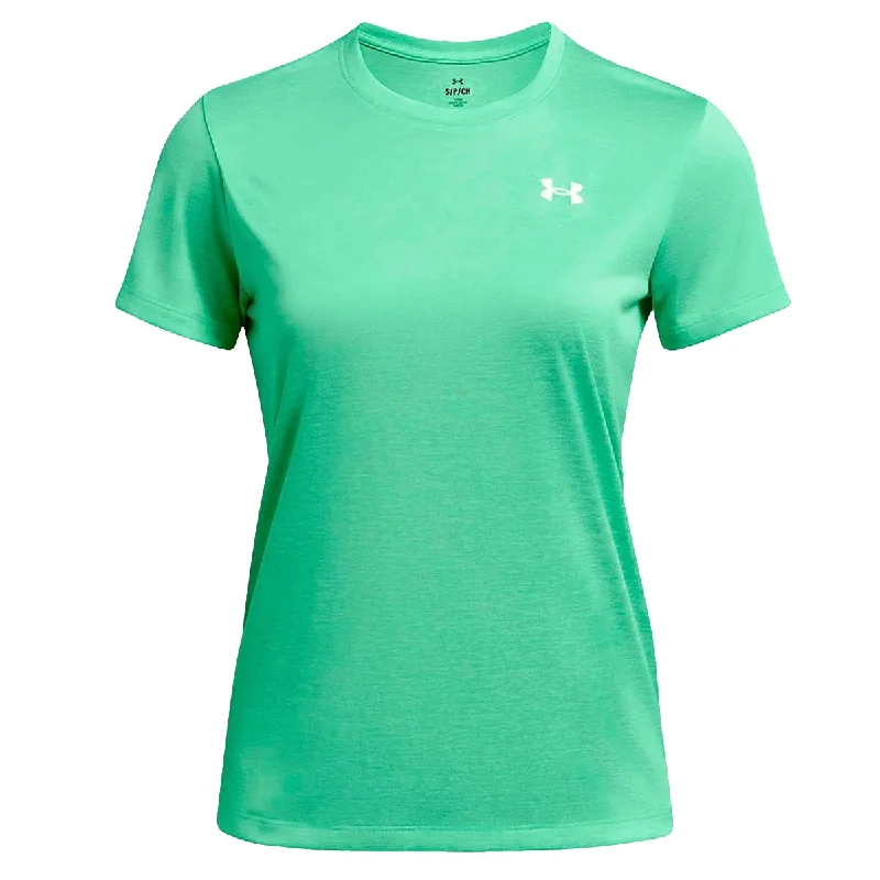 Under Armour Tech Twist Training Tee - Womens - Matrix Green/White Elegant Classic Vintage