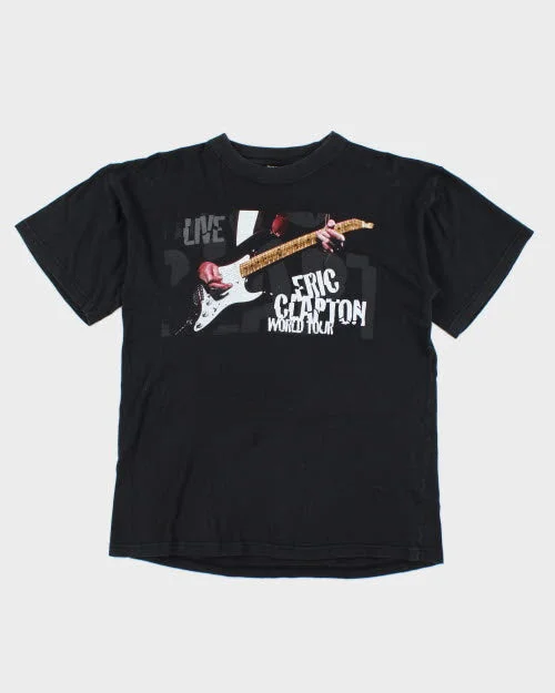 Vintage 1998 Eric Clapton World Tour T-Shirt - L Hooded Caped Shawl Collar