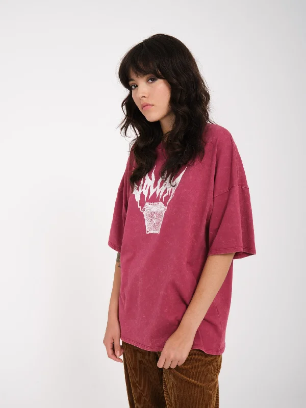 Voltrip T-shirt - WINE Collared T-Shirt Boat Neck A-Line