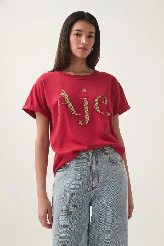 Within Embellished Logo Tee Graphic Embroidered Appliqued