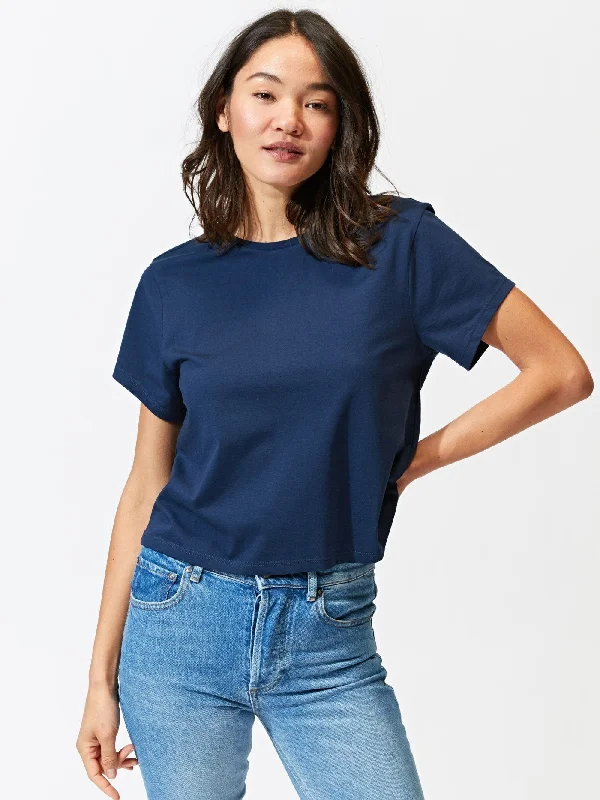 Invincible Cropped Crew Tee Hooded Caped Shawl Collar