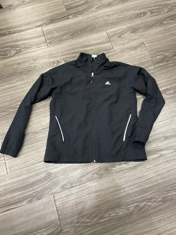 Athletic Jacket By Adidas In Black & White, Size: L Herringbone Jacket Houndstooth Jacket Plaid Jacket