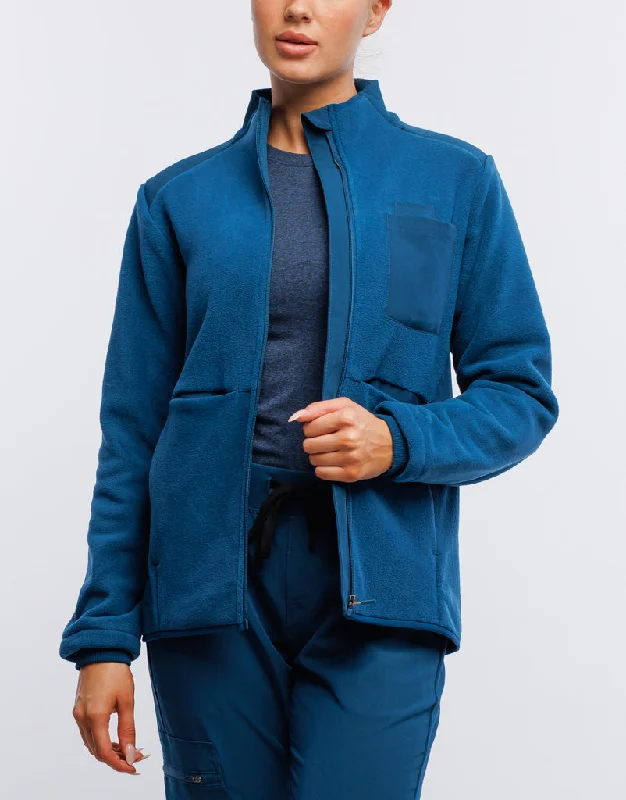 Essential Fleece Jacket - Gibraltar Blue Jacket Blazer Coat