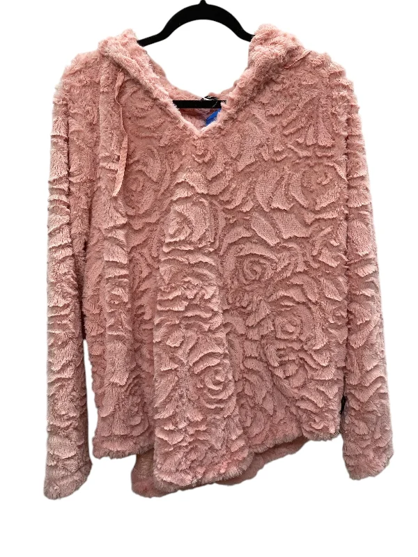 Jacket Fleece By Knapp Studio In Pink, Size: 2x Wool Fabric Cashmere Fabric Tweed Fabric