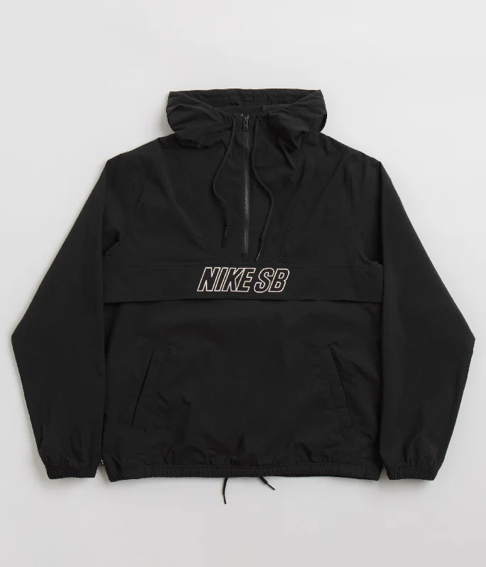 Nike SB Anorak Jacket - Black / White Elasticated Jacket Padded Jacket Insulated Jacket