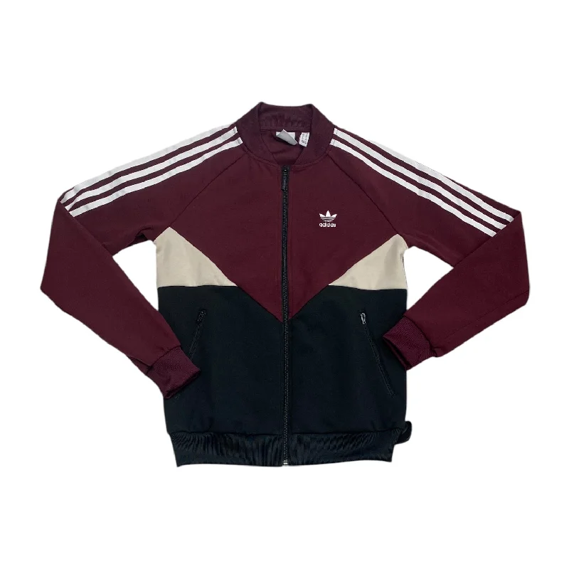 Athletic Jacket By Adidas In Multi-colored, Size: Xs Toggled Jacket Drawstring Jacket Belted Jacket