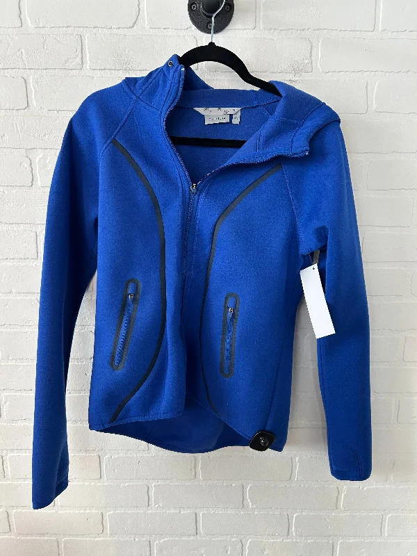 Athletic Jacket By Athleta In Blue, Size: M Welt Pockets Slit Pockets Flap Pockets