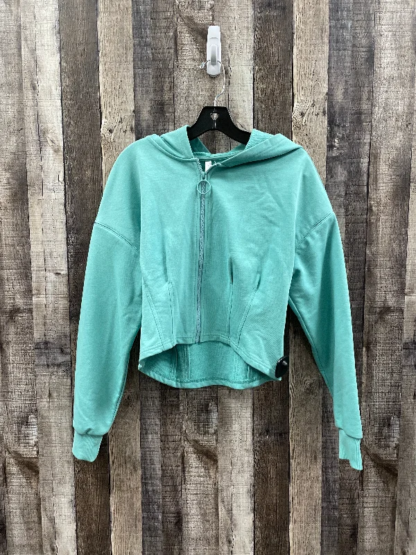 Athletic Jacket By Fabletics In Teal, Size: S Print Jacket Jacquard Jacket Patchwork Jacket