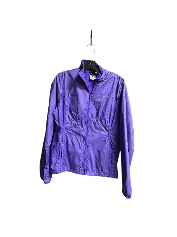 Athletic Jacket By Nike In Purple, Size: M Wool Jacket Cashmere Jacket Tweed Jacket