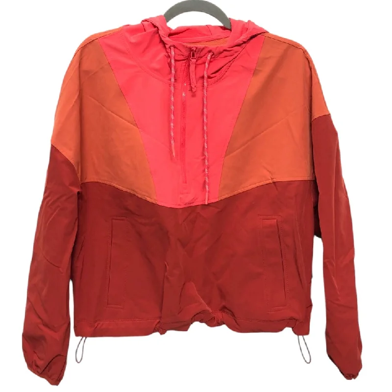 Athletic Jacket By Old Navy In Orange & Red, Size: M Belted Jacket Elasticated Jacket Padded Jacket